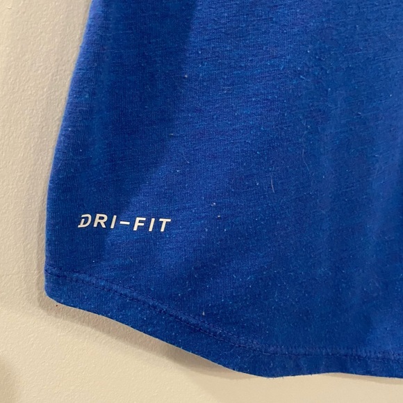 Nike Dark Blue Tie Dye Colorblock Racer Back Tank Top - Picture 4 of 8